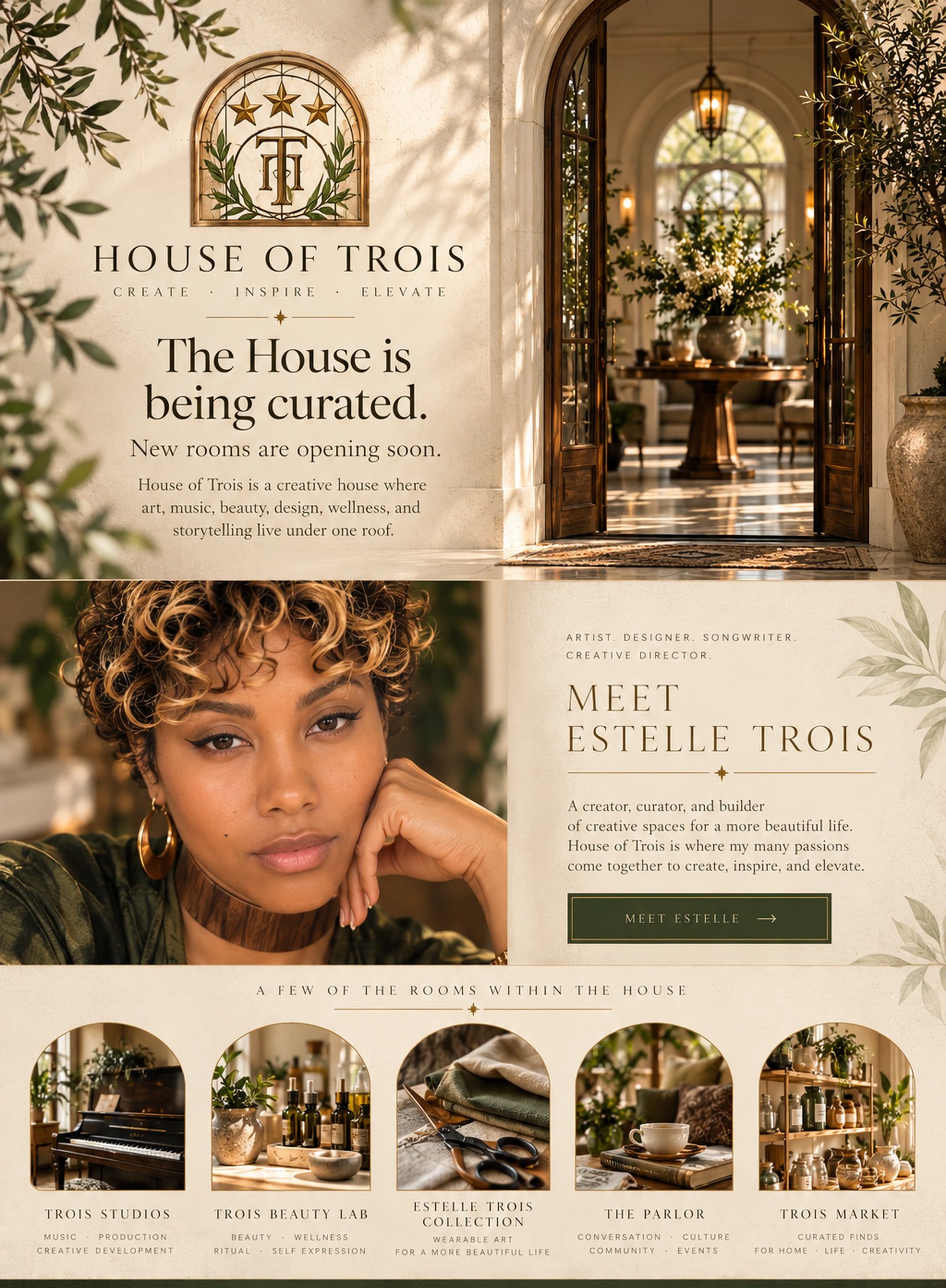 House of Trois — The House is being curated. New rooms are opening soon. Meet Estelle Trois.